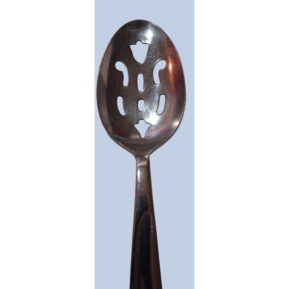 Slotted Stainless Steel Atomic Serving Spoon Star Design Handle Mcm - Picture 3 of 9